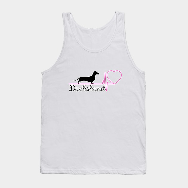 I love dachshunds pink heart Tank Top by UMF - Fwo Faces Frog
